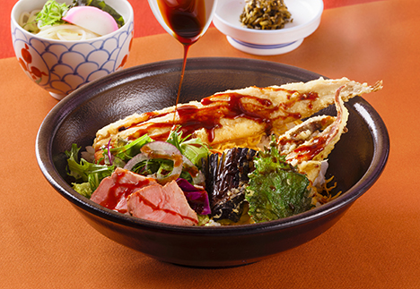 【9/1～11/30の期間限定】<br>３島 しまの宝を食べ比べ<br>しま巡り天丼